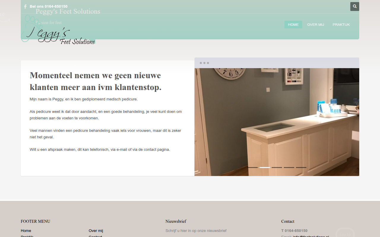 Screenshot van feetsolutions.nl