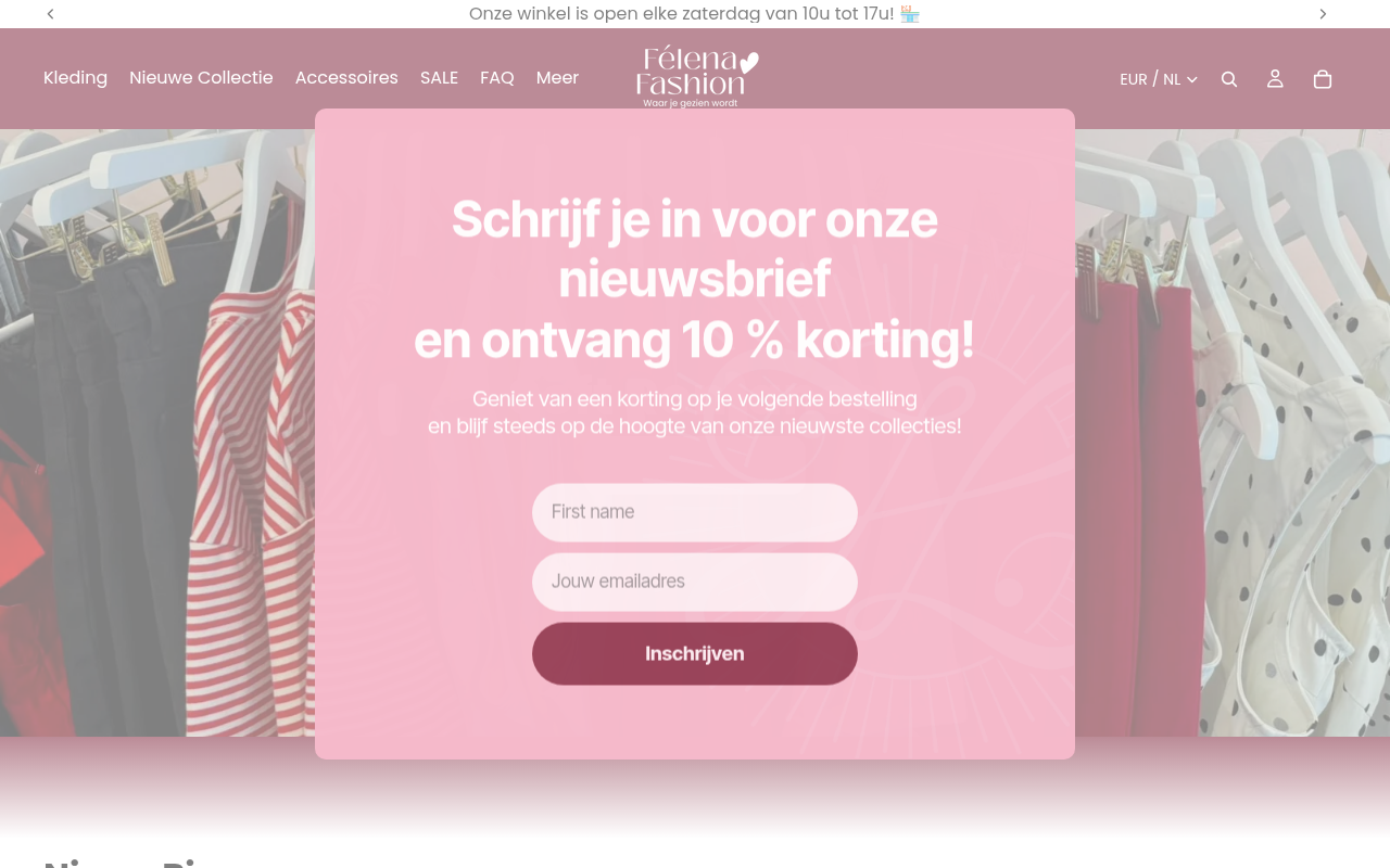 Screenshot van felena-fashion.be