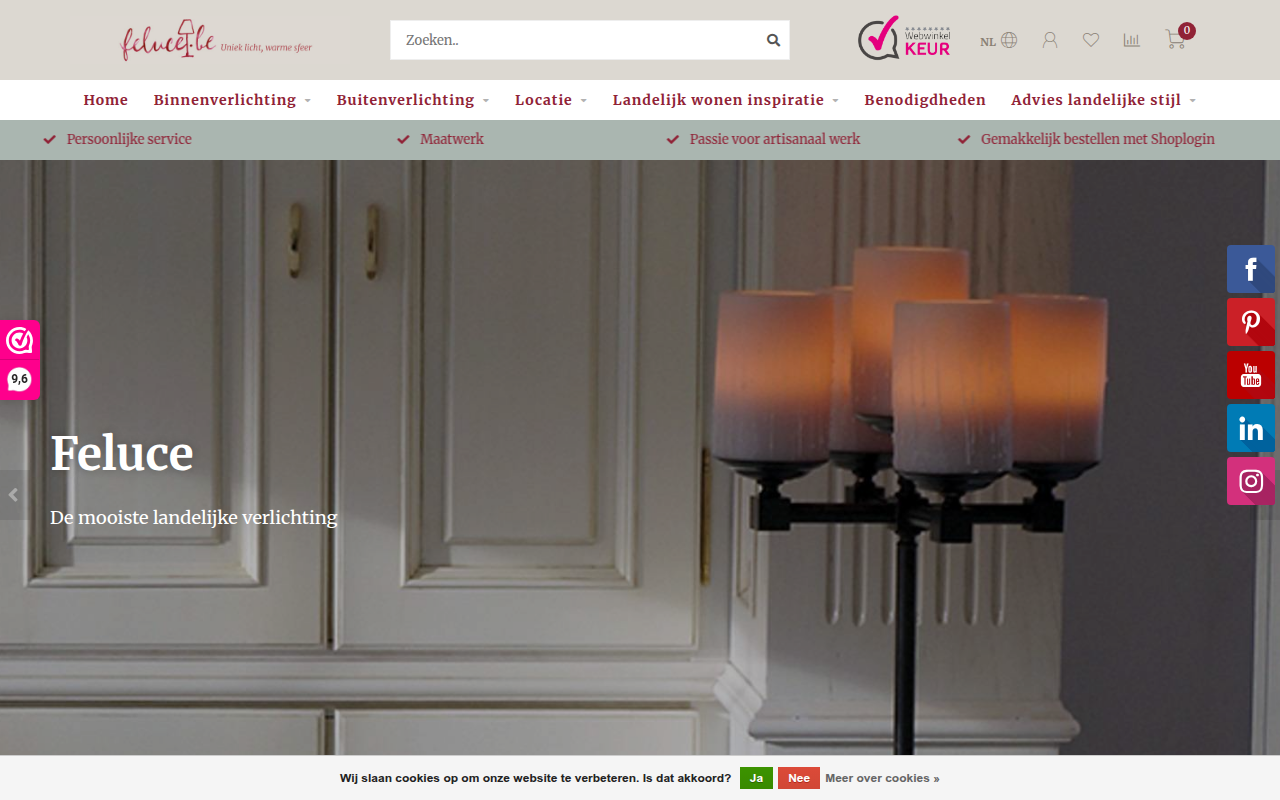 Screenshot van feluce.be