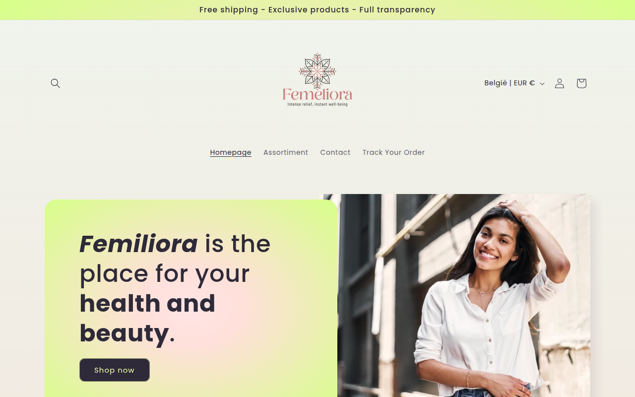 Screenshot van femeliora.com
