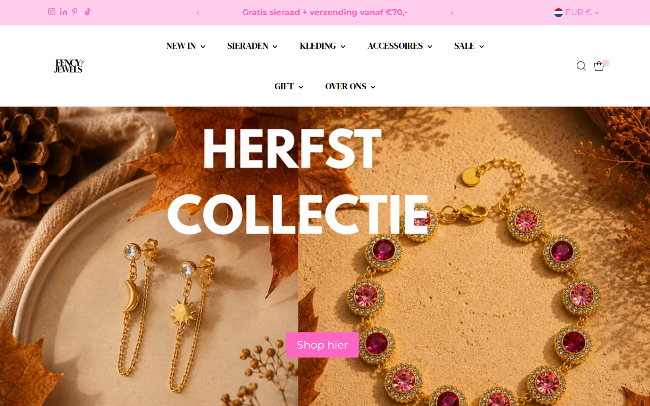 Screenshot van fencyjewels.com