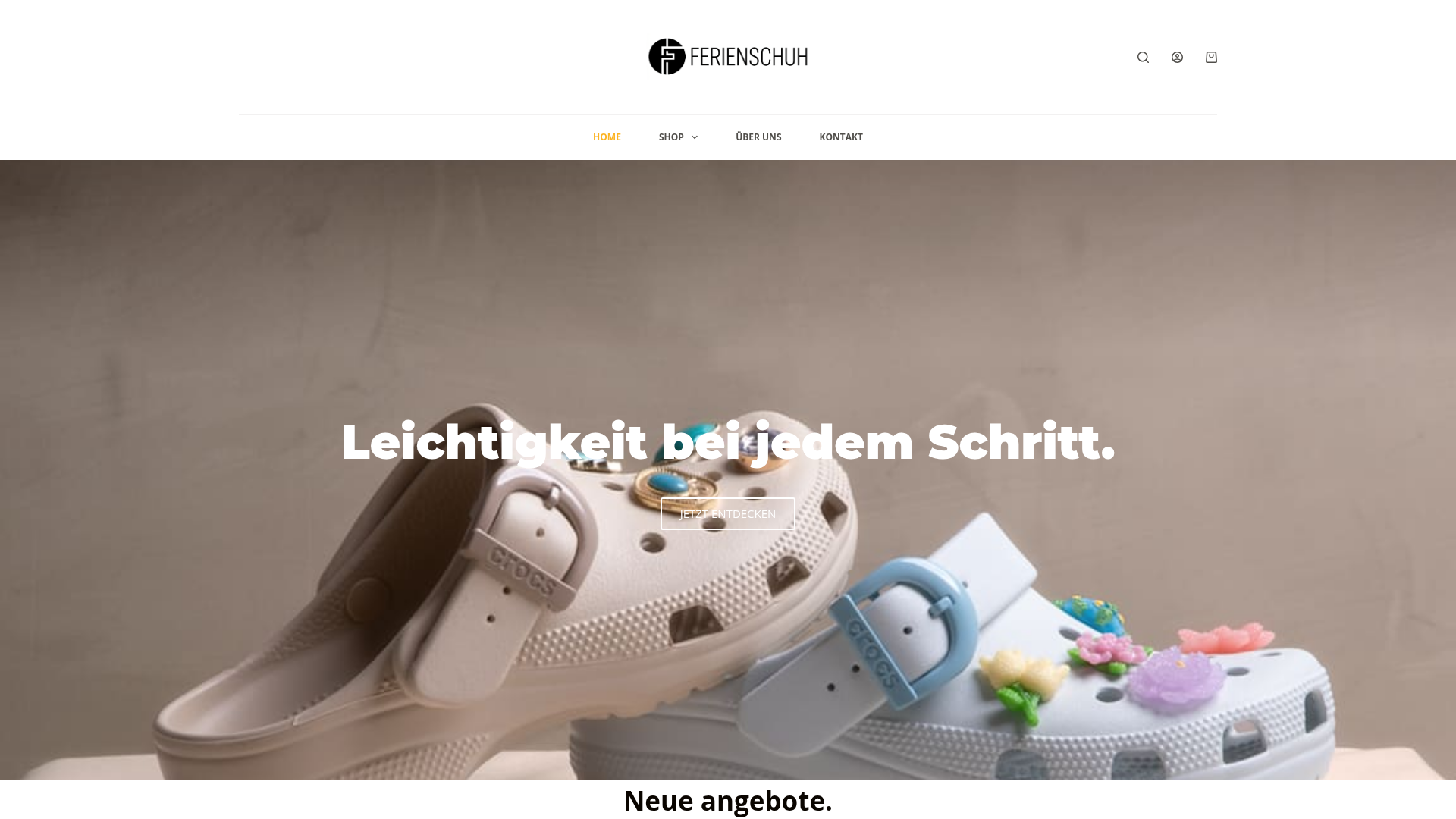 Screenshot van ferienschuh.com