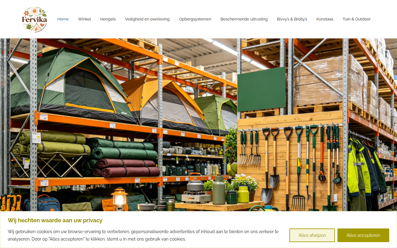 Screenshot van fervika.com