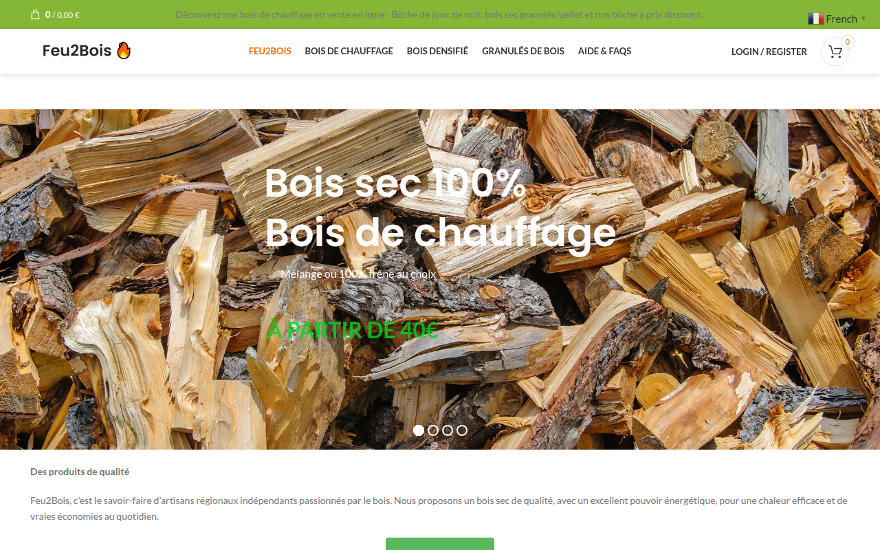 Screenshot van feu2bois.com