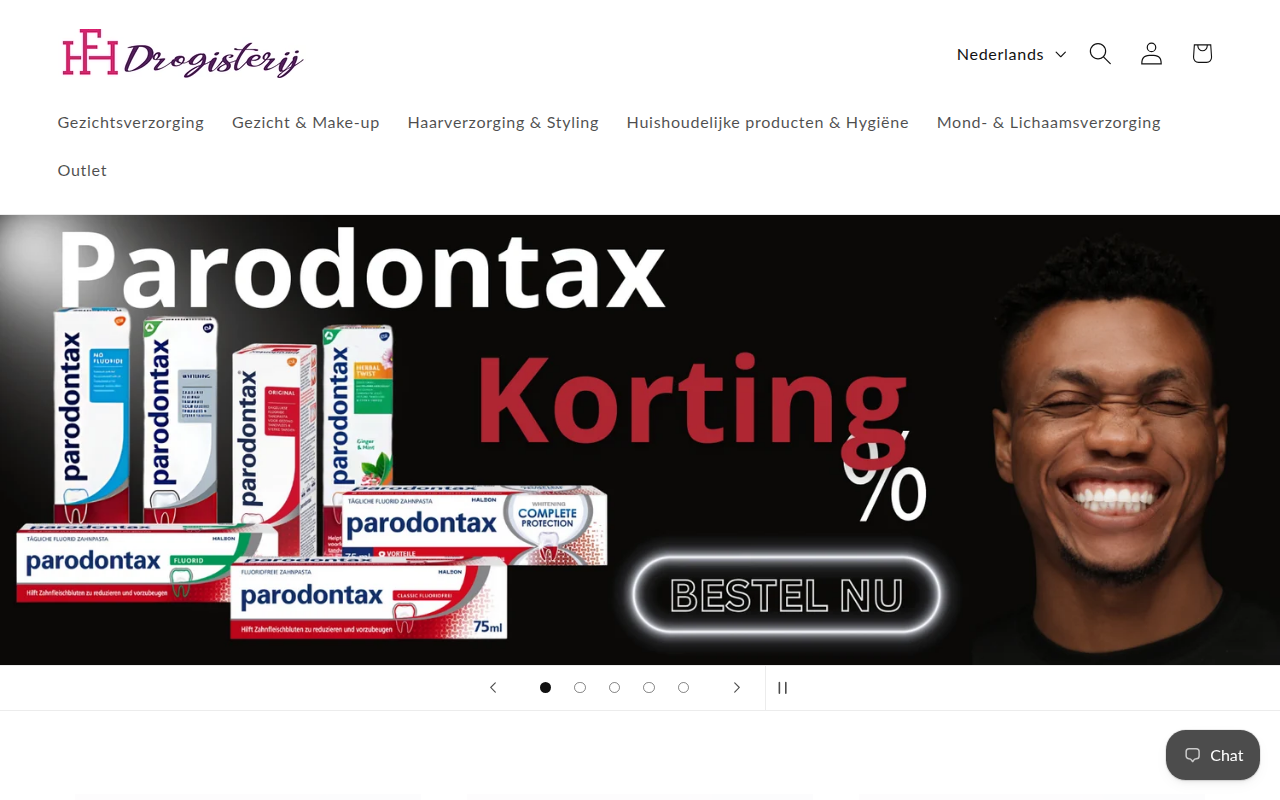 Screenshot van fh-drogisterij.nl