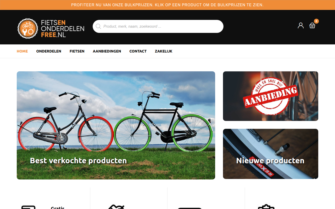 Screenshot van fietsenonderdelenfree.nl