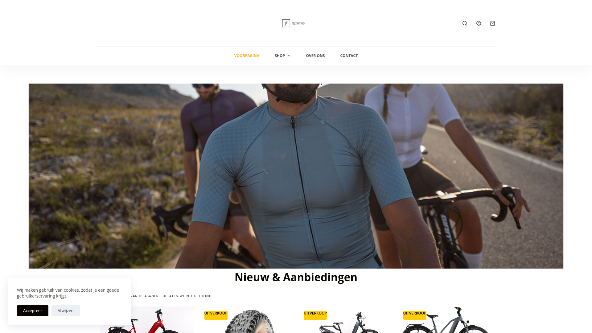 Screenshot van fietshemd.com
