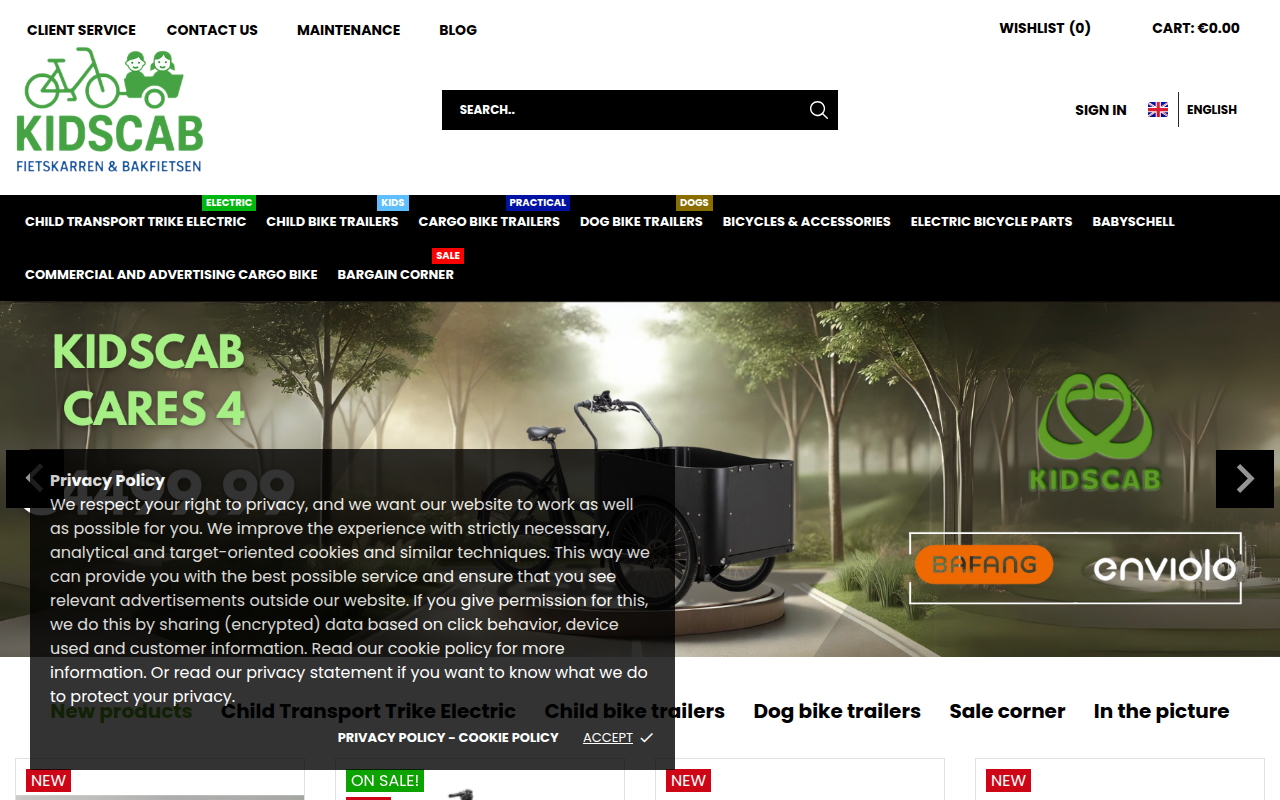 Screenshot van fietskarren-bakfietsen.be