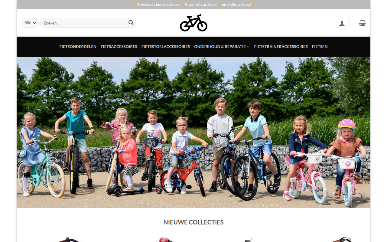 Screenshot van fietsonderdelen-store.com