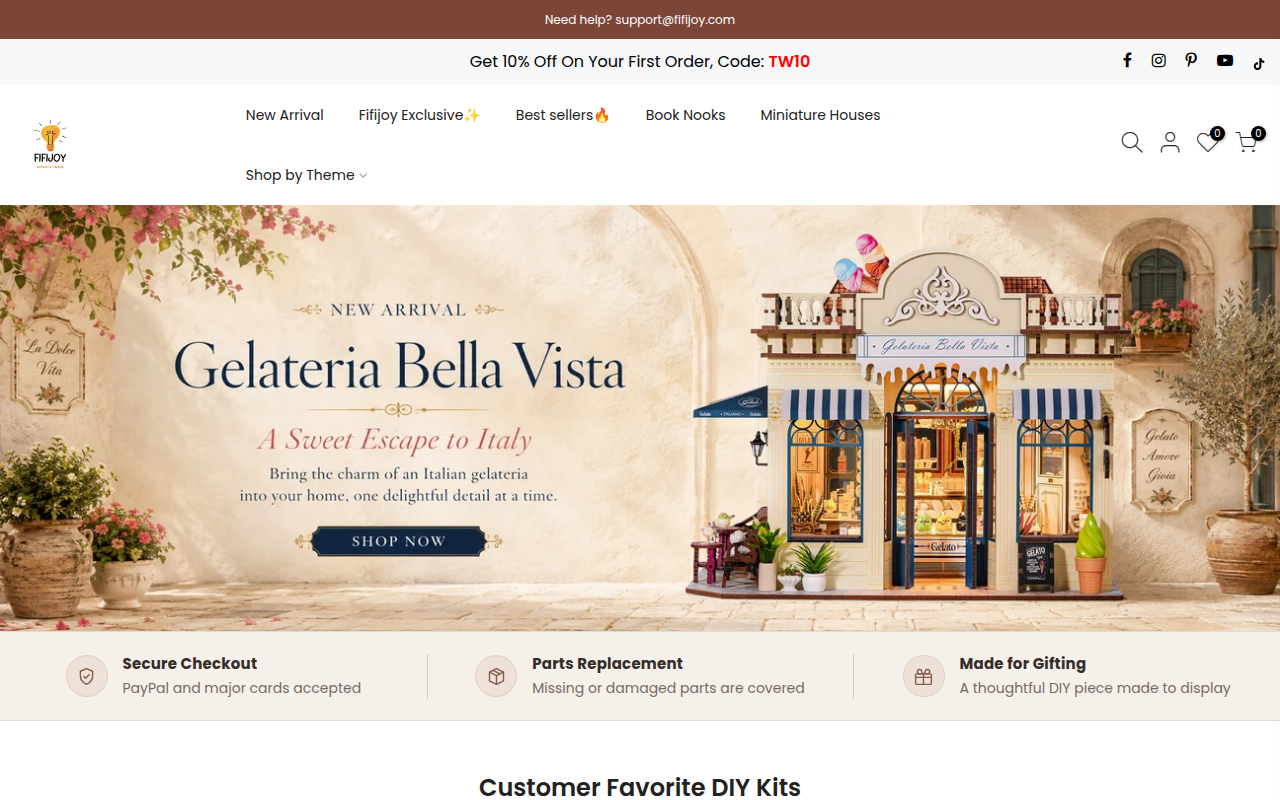 Screenshot van fifijoy.com