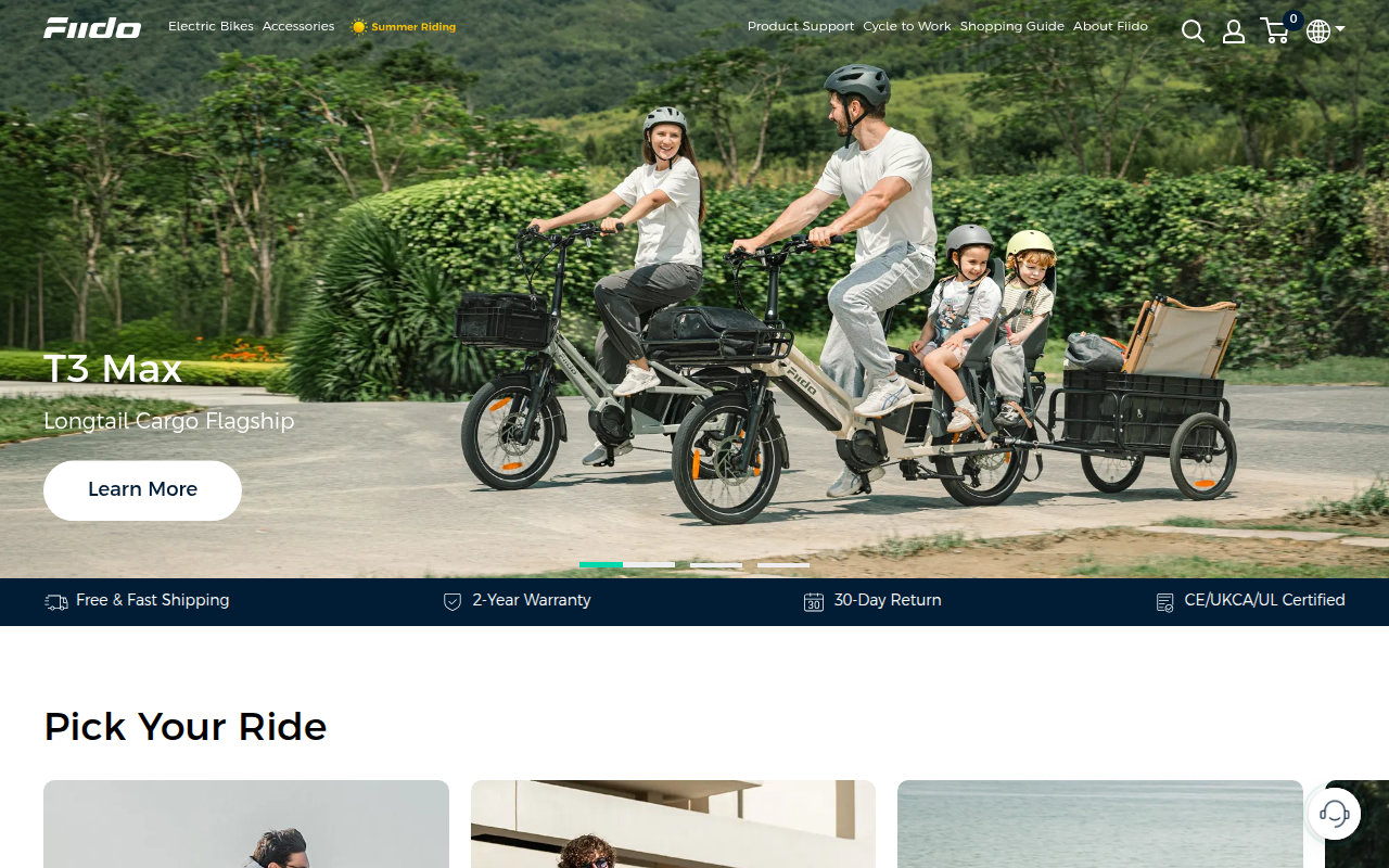 Screenshot van fiido.com