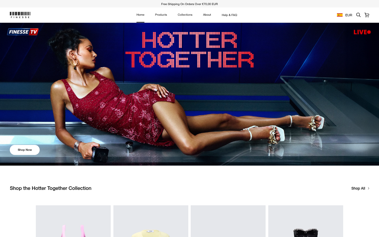 Screenshot van finesse.us