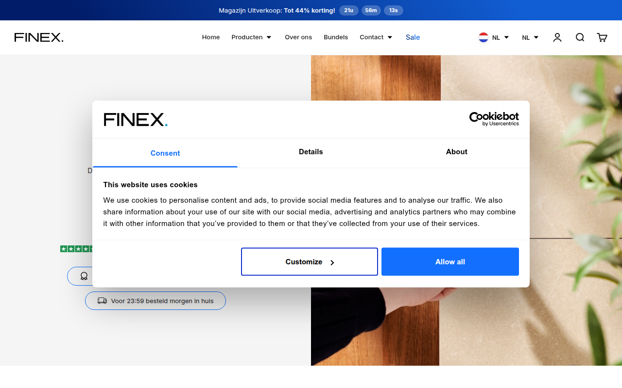 Screenshot van finexhome.com