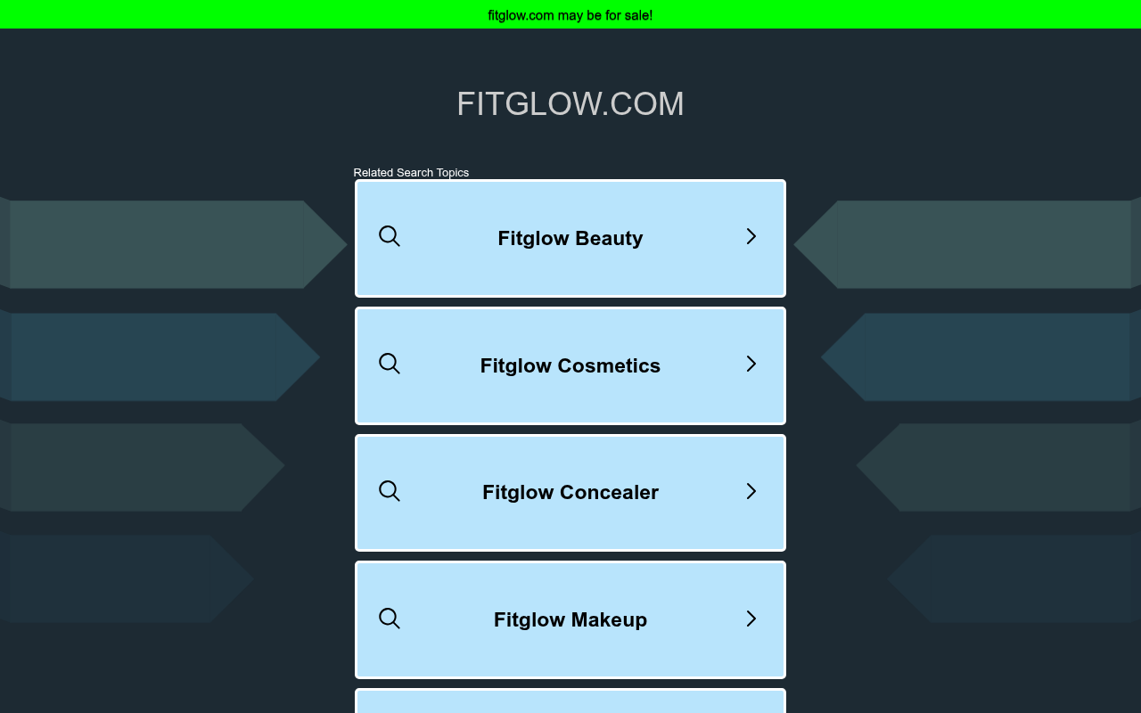 Screenshot van fitglow.com