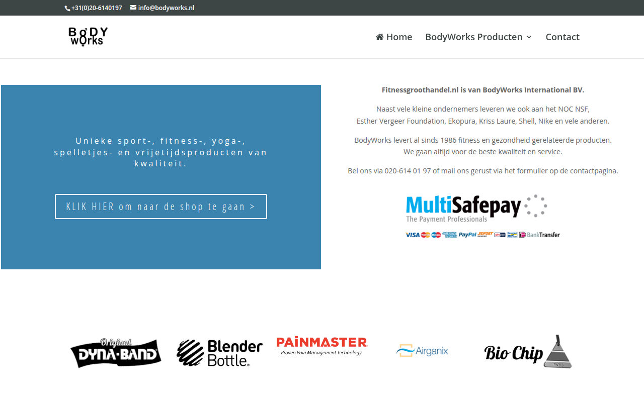 Screenshot van fitnessgroothandel.nl