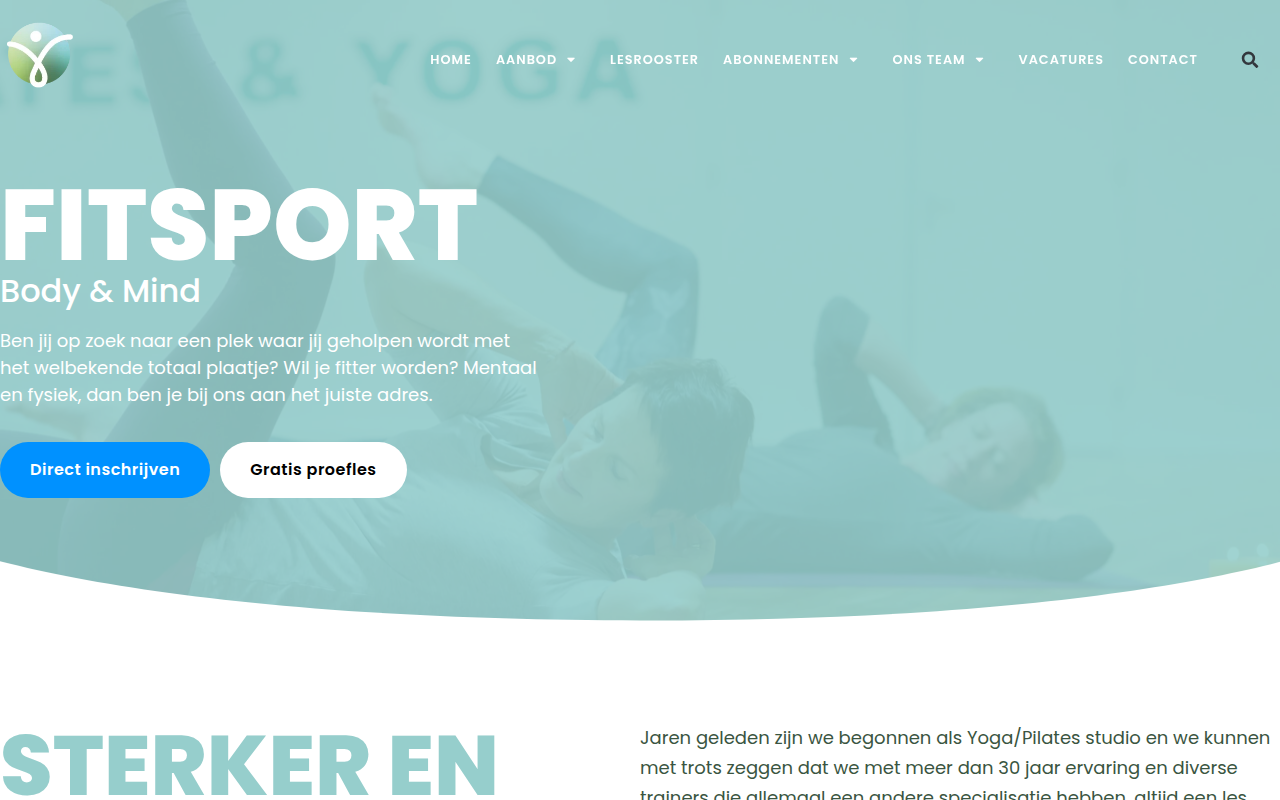 Screenshot van fitsport.nl