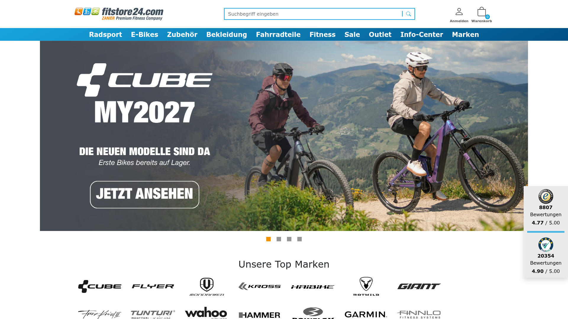 Screenshot van fitstore24.com