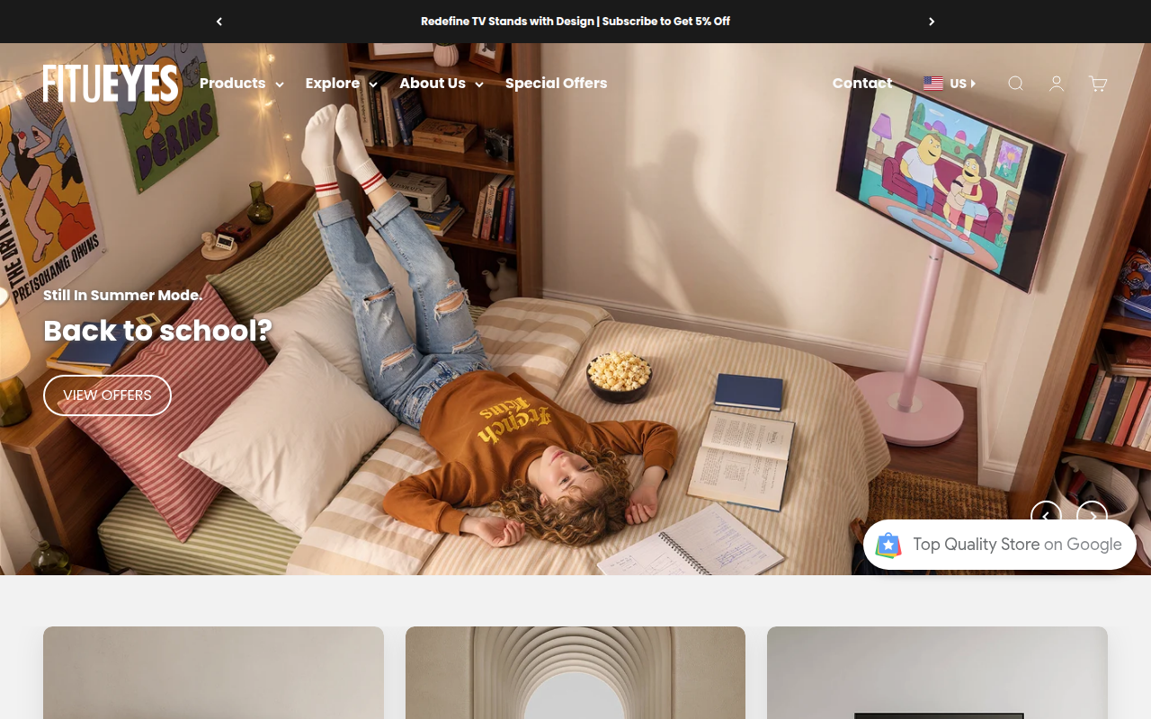 Screenshot van fitueyes.com