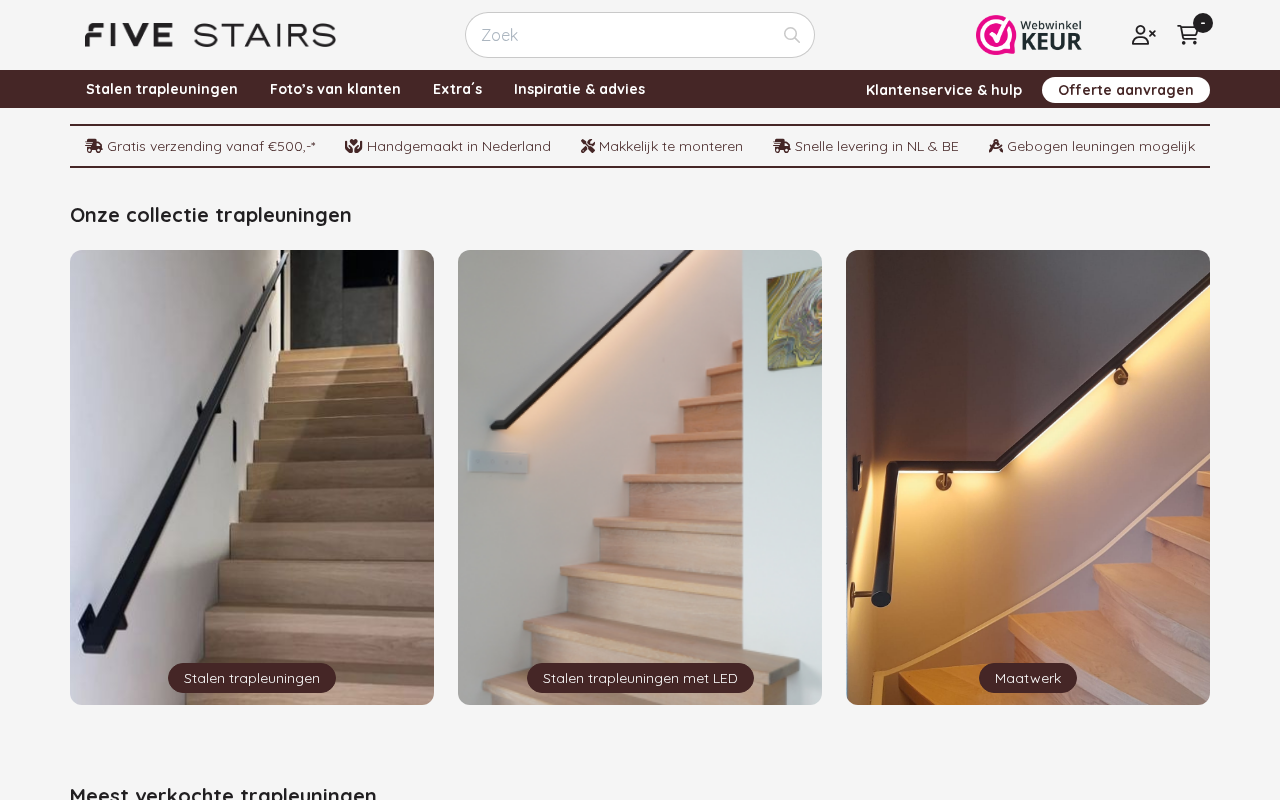 Screenshot van fivestairs.nl