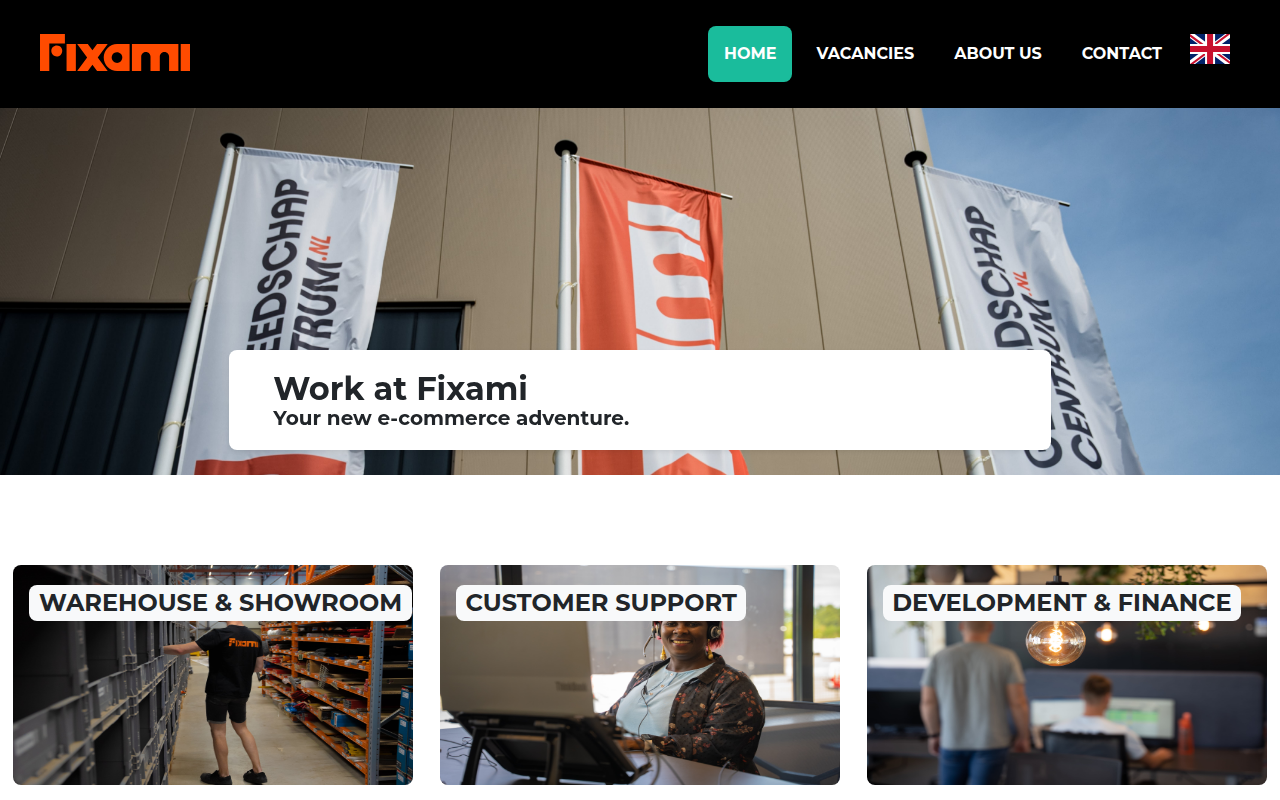 Screenshot van fixami.com