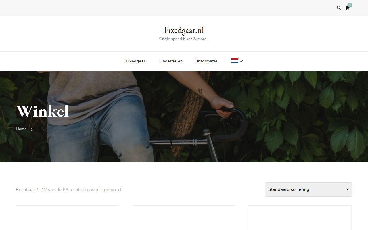 Screenshot van fixedgear.nl