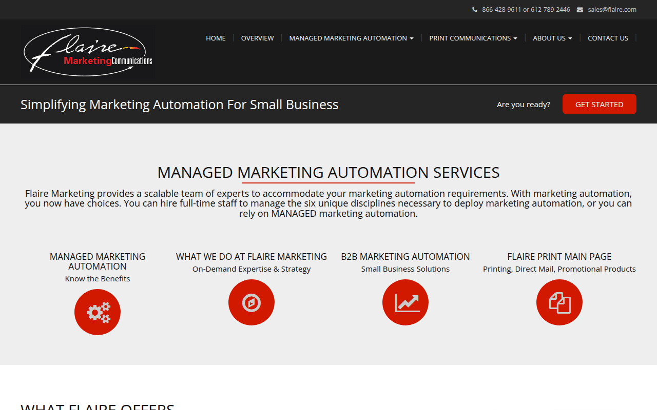 Screenshot van flaire.com