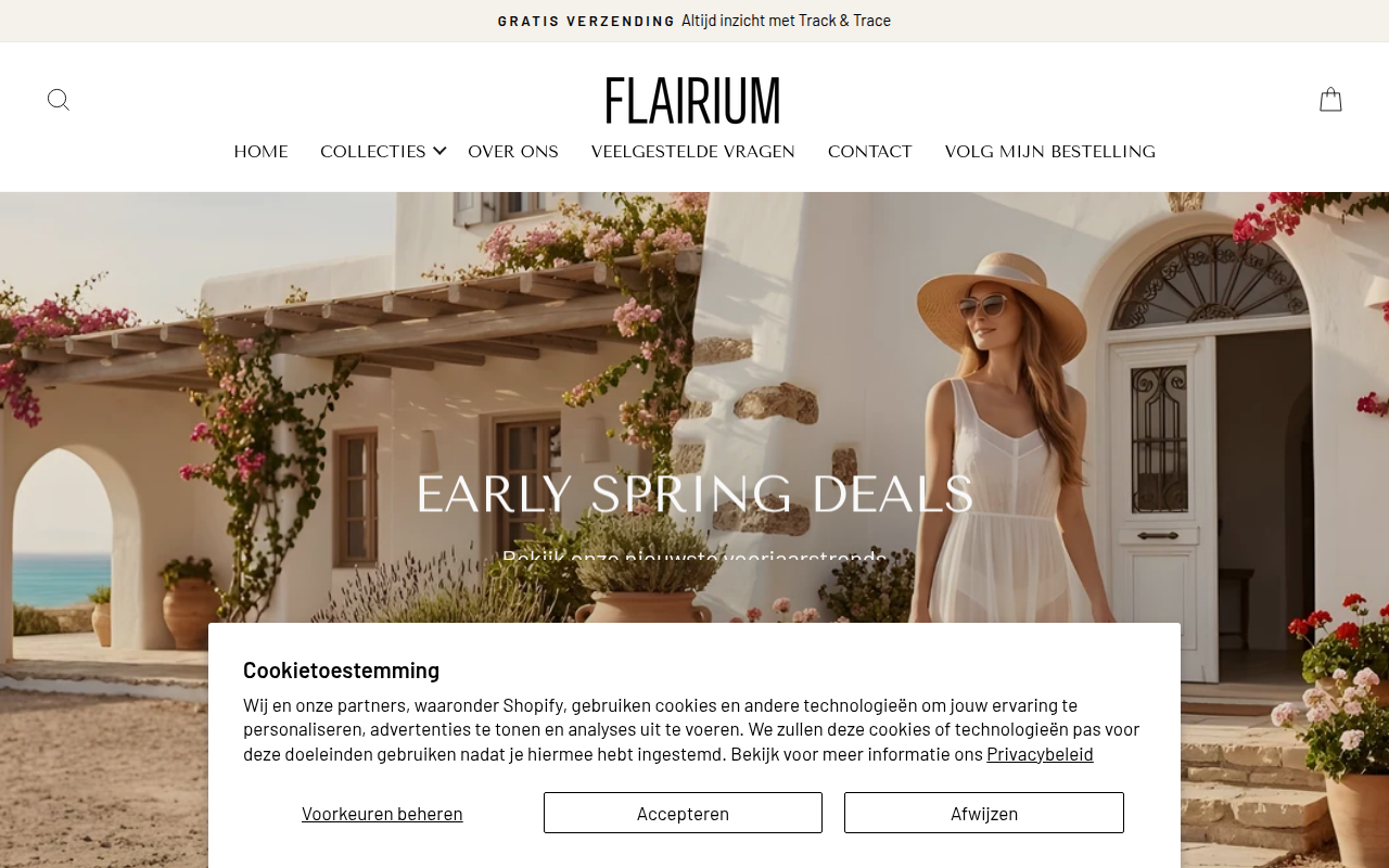 Screenshot van flairium.nl