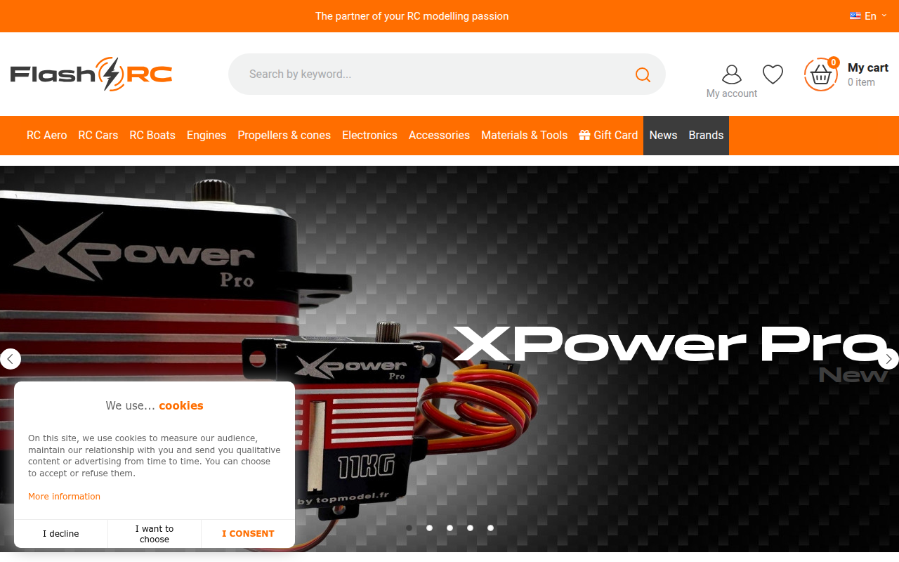 Screenshot van flashrc.com