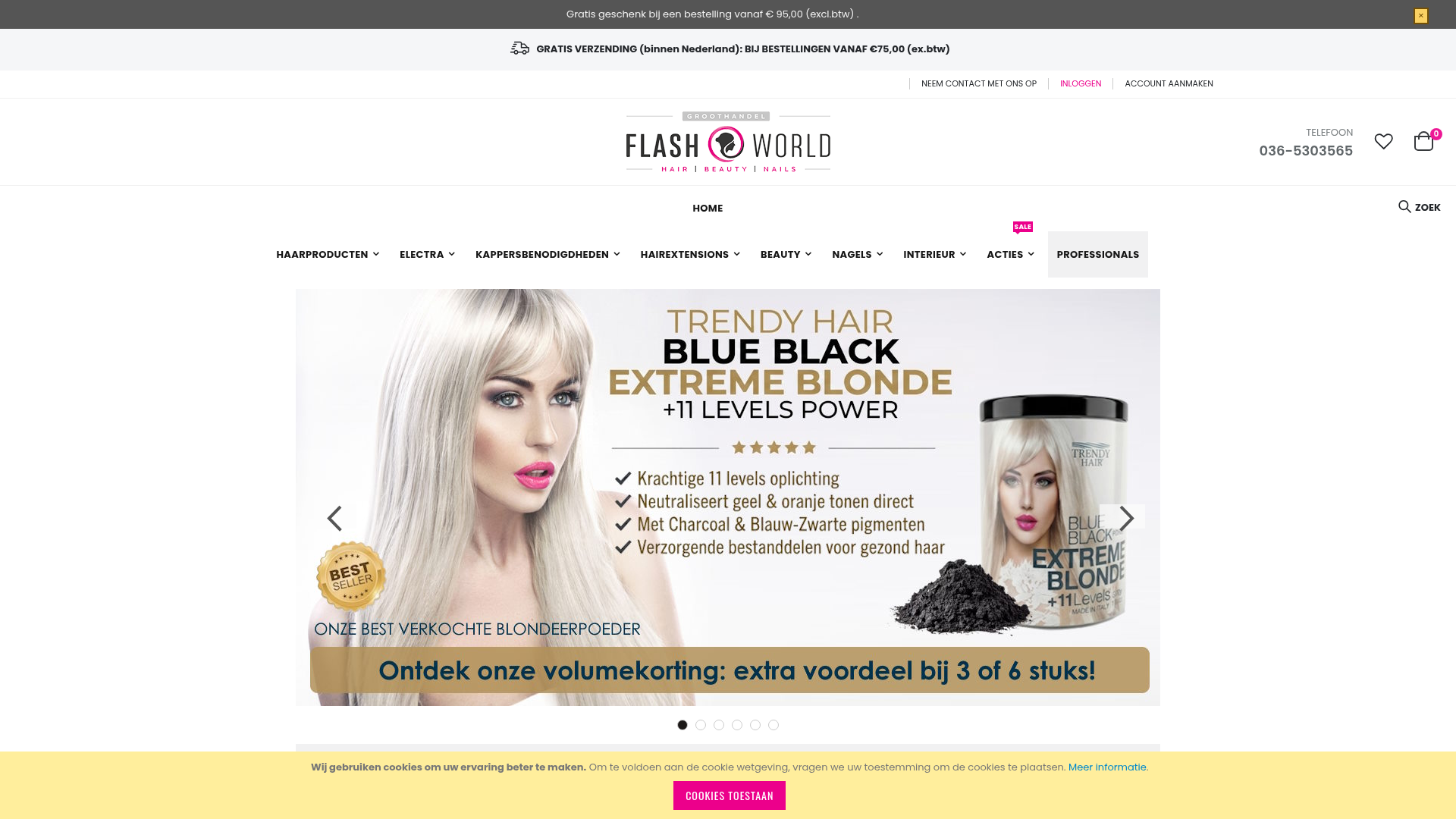 Screenshot van flashworld.nl