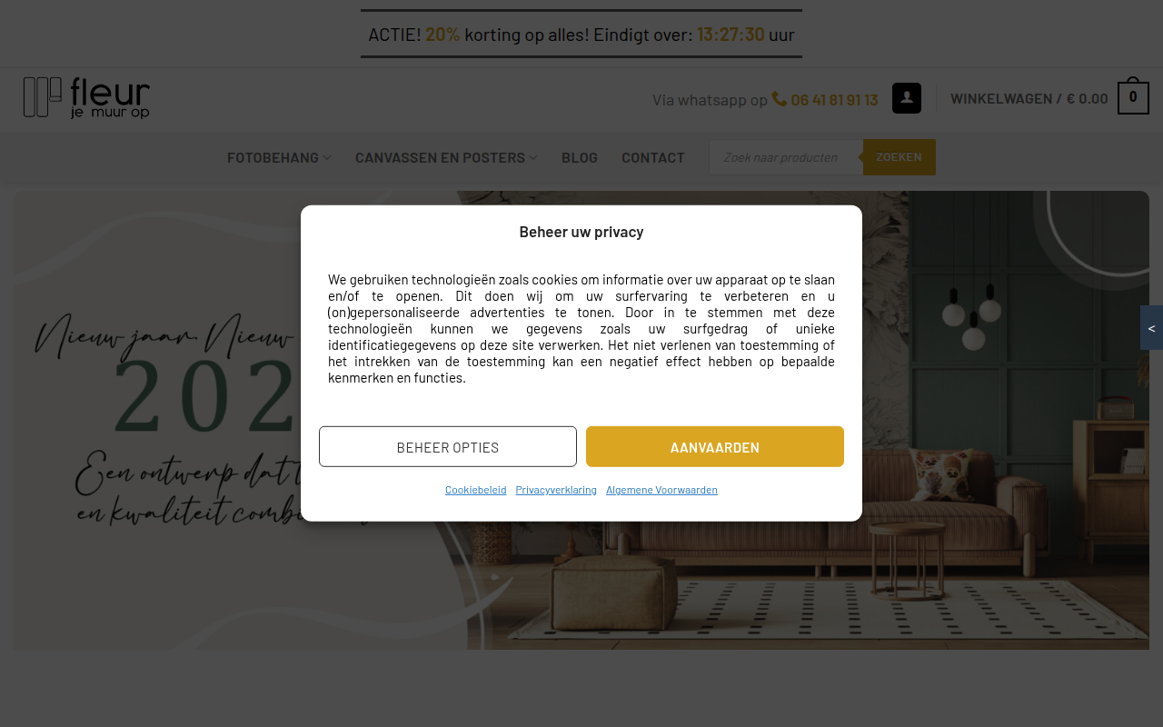 Screenshot van fleurjemuurop.nl