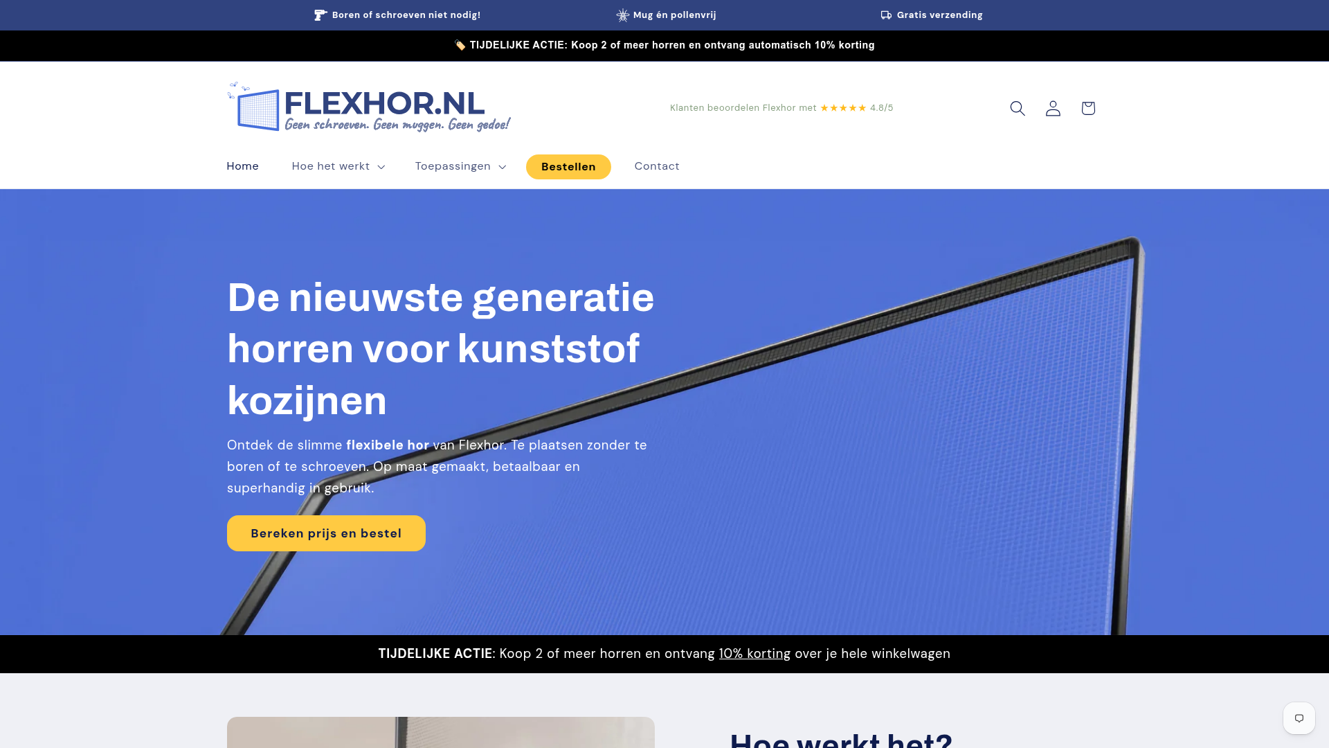 Screenshot van flexhor.nl