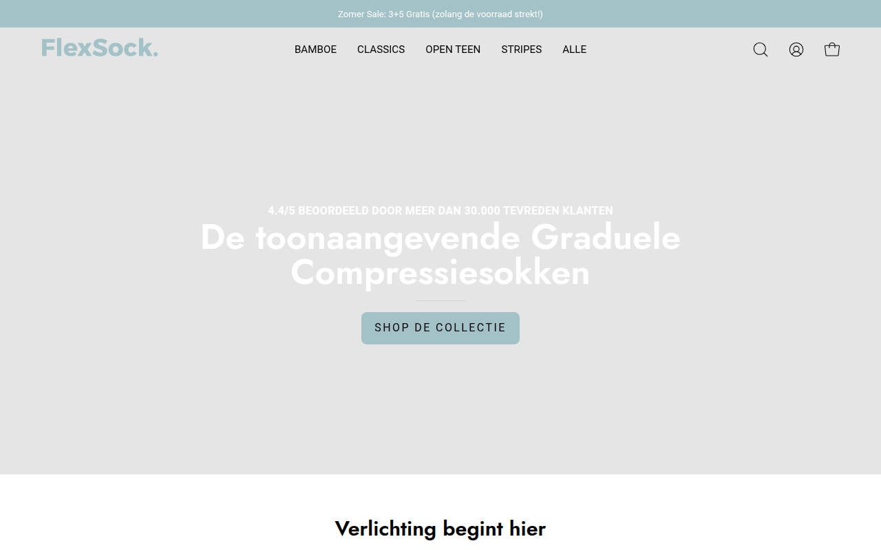 Screenshot van flexsock.nl