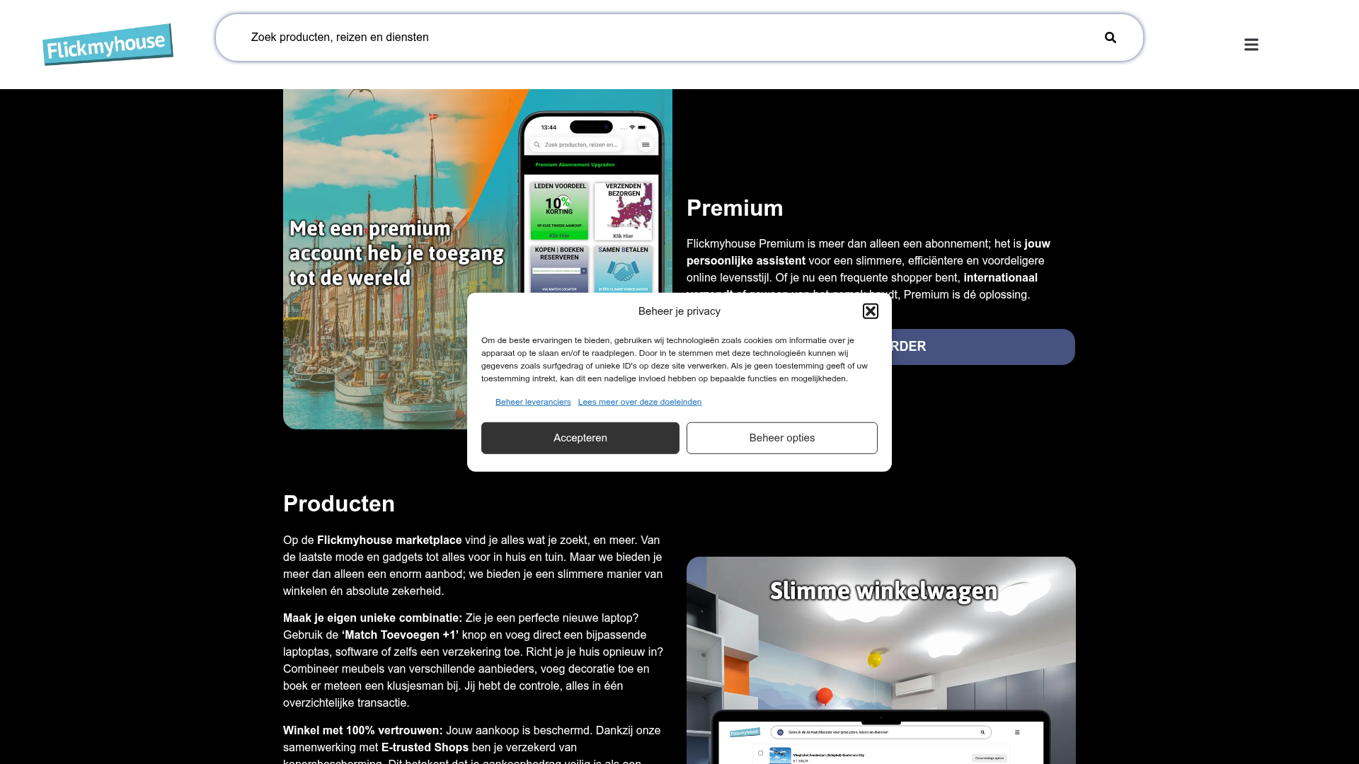 Screenshot van flickmyhouse.com