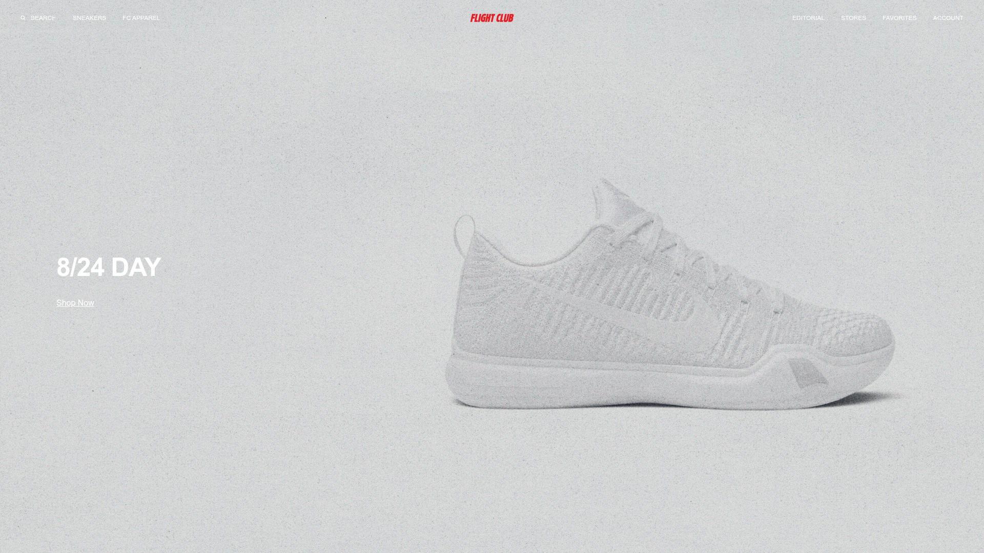 Screenshot van flightclub.com