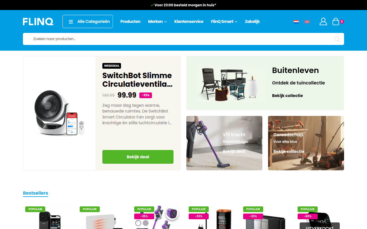 Screenshot van FlinQ