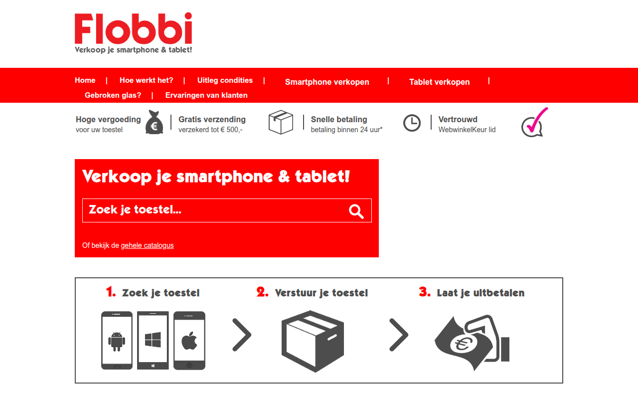 Screenshot van flobbi.nl