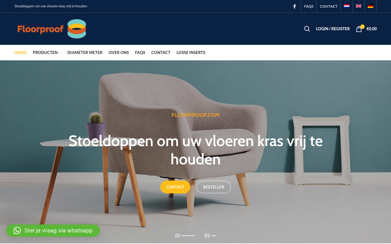 Screenshot van floorproof.com