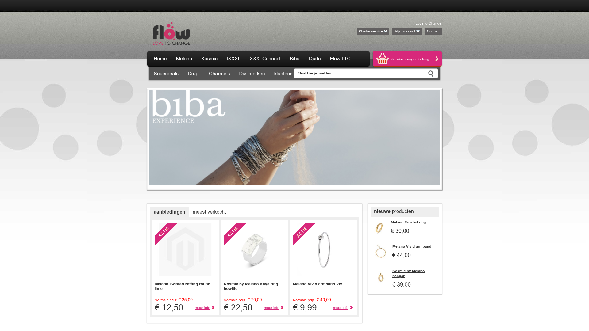 Screenshot van flow.nl
