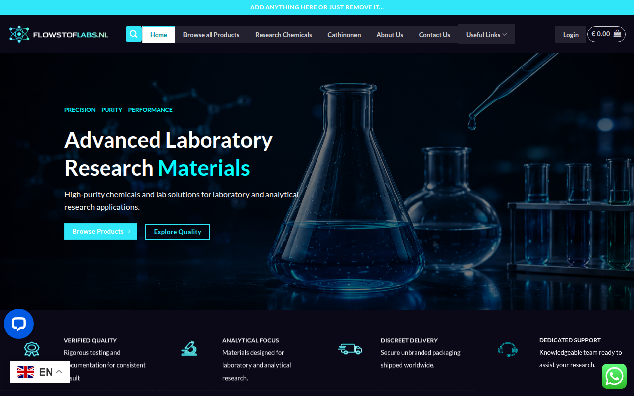 Screenshot van flowstoflabs.nl