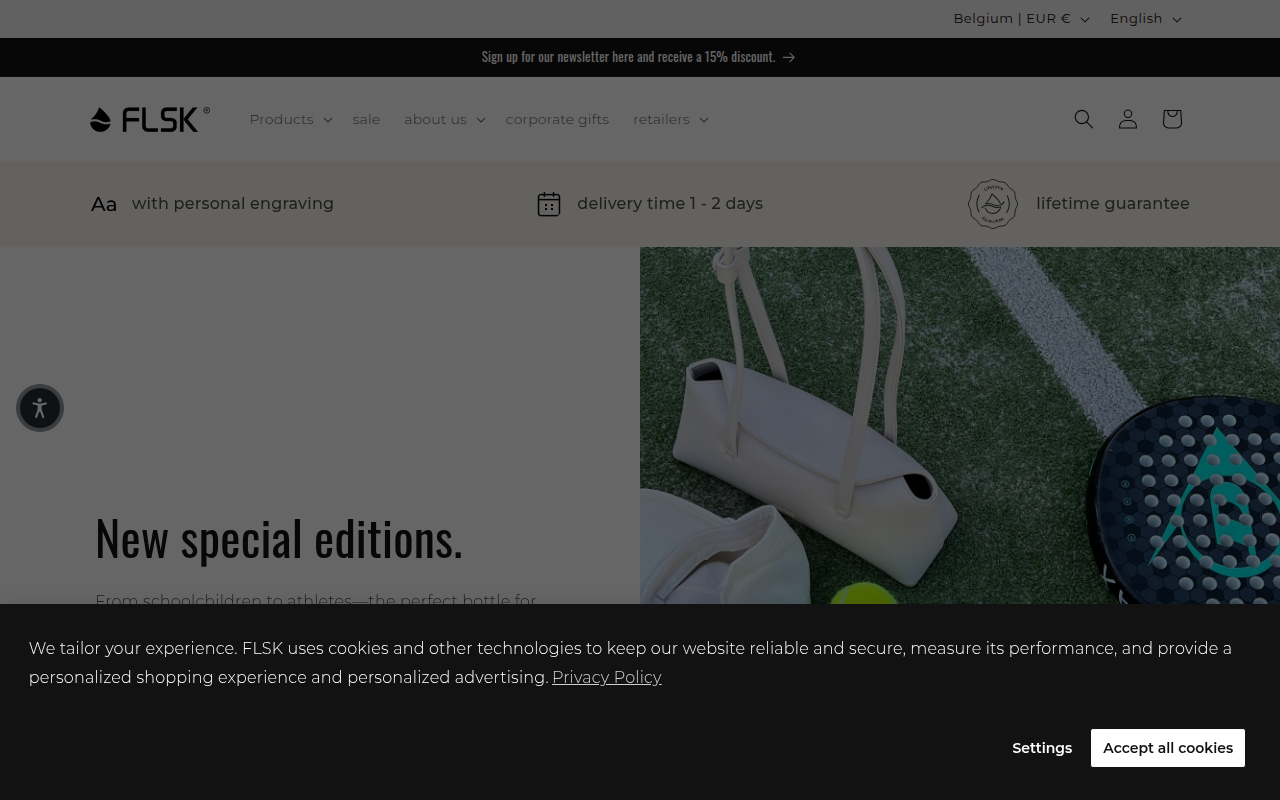 Screenshot van flsk.com