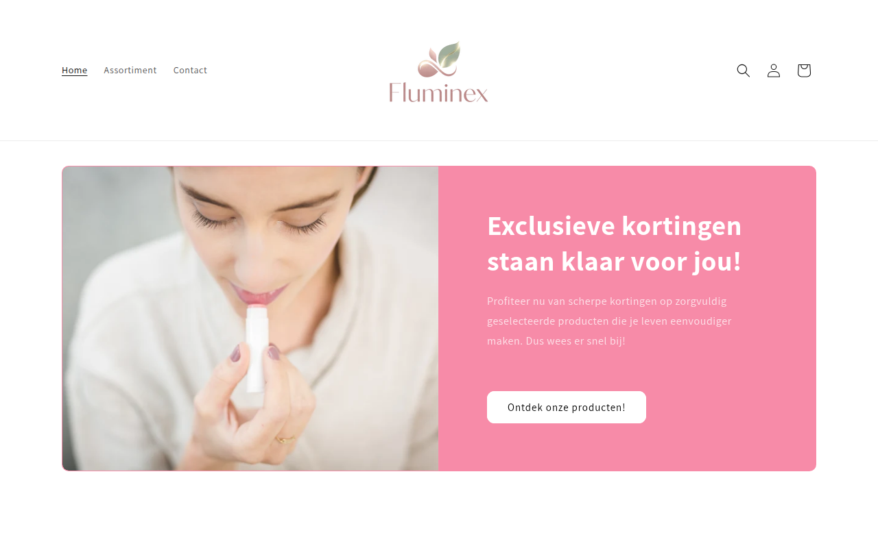 Screenshot van fluminex.com