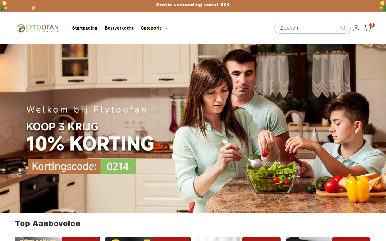 Screenshot van flytoofan.com