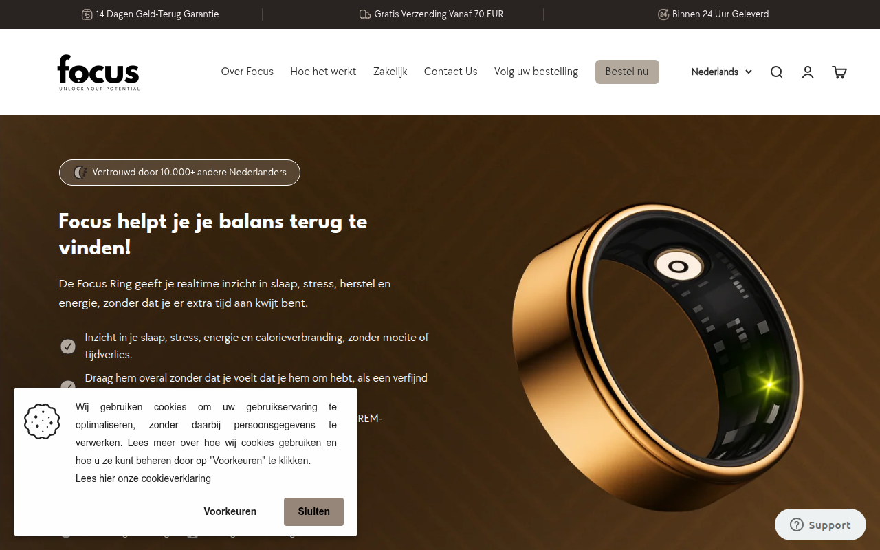 Screenshot van focus-store.eu