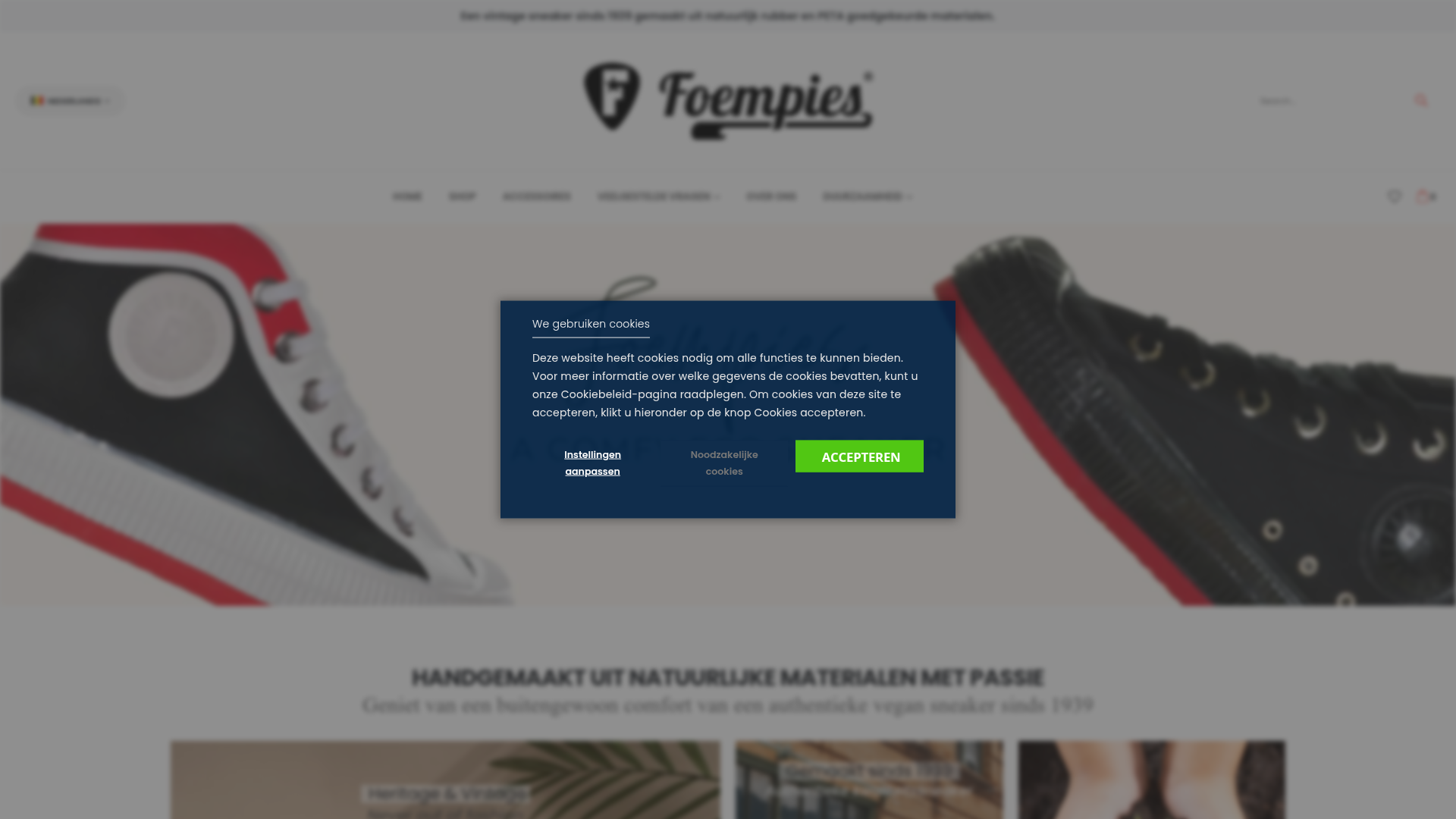 Screenshot van foempies.be