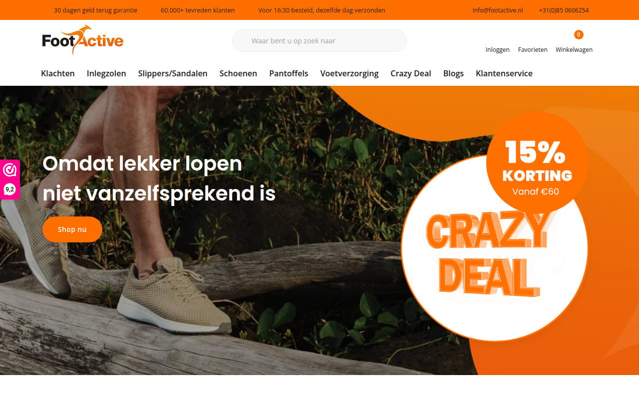 Screenshot van footactive.nl