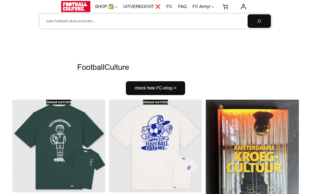 Screenshot van footballculture.com