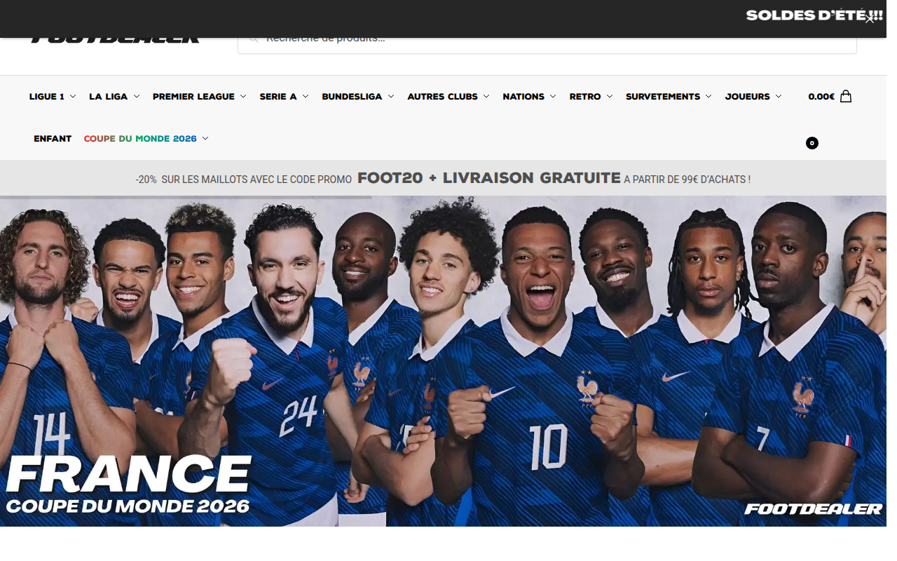 Screenshot van footdealer.co