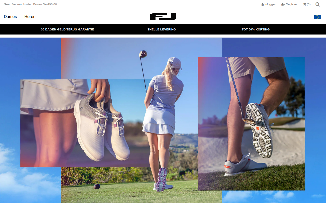 Screenshot van footjoy-nederlands.com