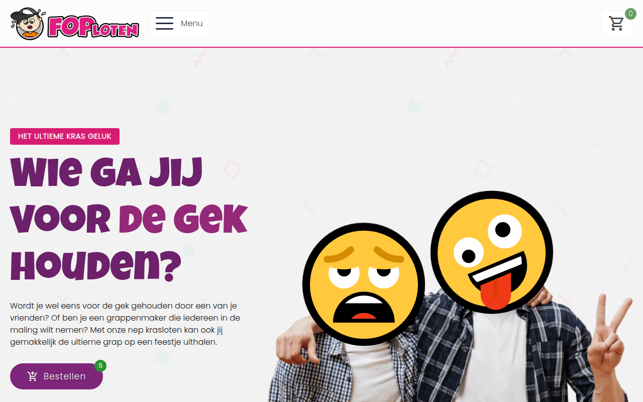 Screenshot van foploten.nl