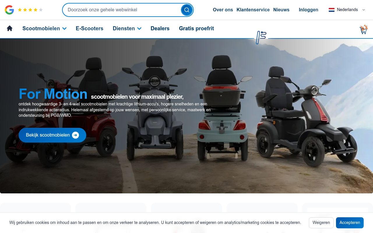 Screenshot van for-motion.nl
